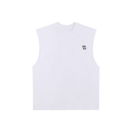 Raw Edge Cotton Tank Top